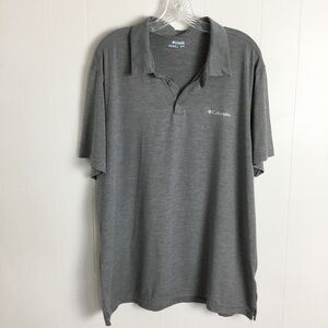 Columbia Mens Omni-Wick Short Sleeve Polo Shirt Gray XL